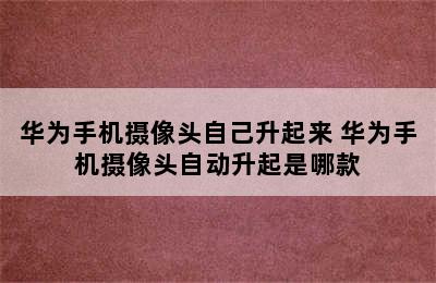 华为手机摄像头自己升起来 华为手机摄像头自动升起是哪款